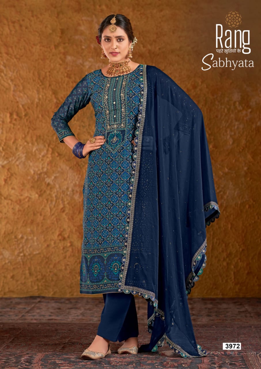 Sanhyata By Rang Muslin Foil Printed Suits Catalog